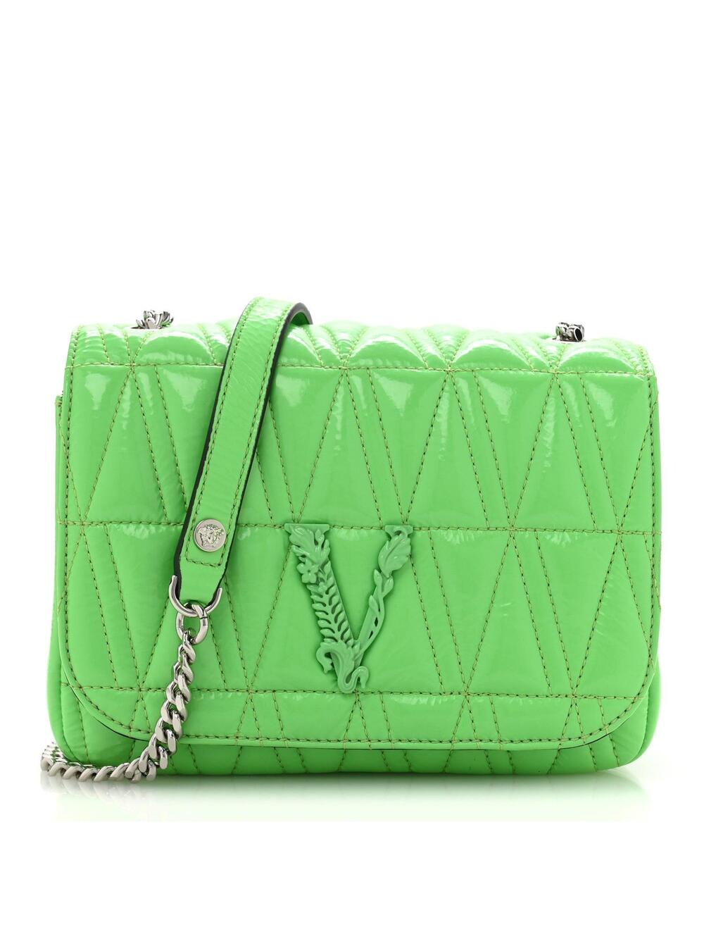 Versace Patent Quilted Virtus Shoulder #364097V58B